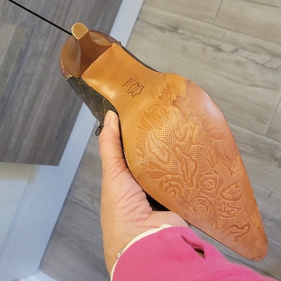 NWOT western heeled boot, leather, sz9 - Picture 5 of 8